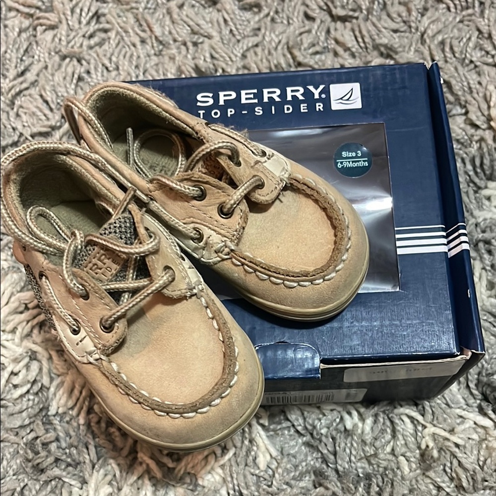 Sperry Top Sider Infant Tan Boat Shoes